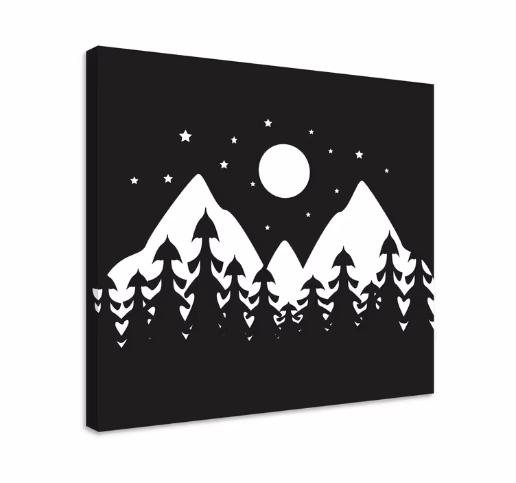 Wandbilder landschaft bergwald szene - TenStickers