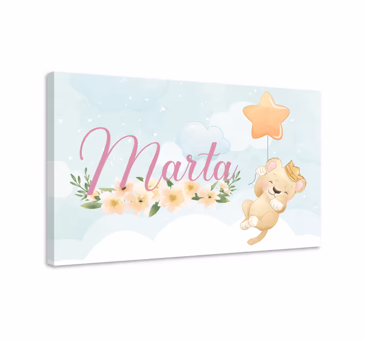Leinwandbild babys süßer löwenballon - TenStickers