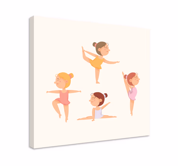 Leinwandbild kinder tanzende ballerinas - TenStickers