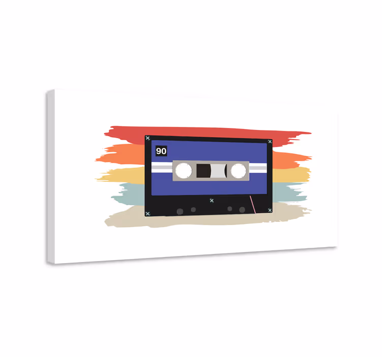 Wandbild musik retro kassette - TenStickers