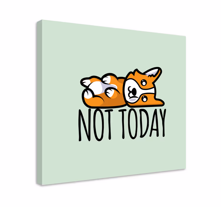 Wandbilder hunde corgi liegen - TenStickers