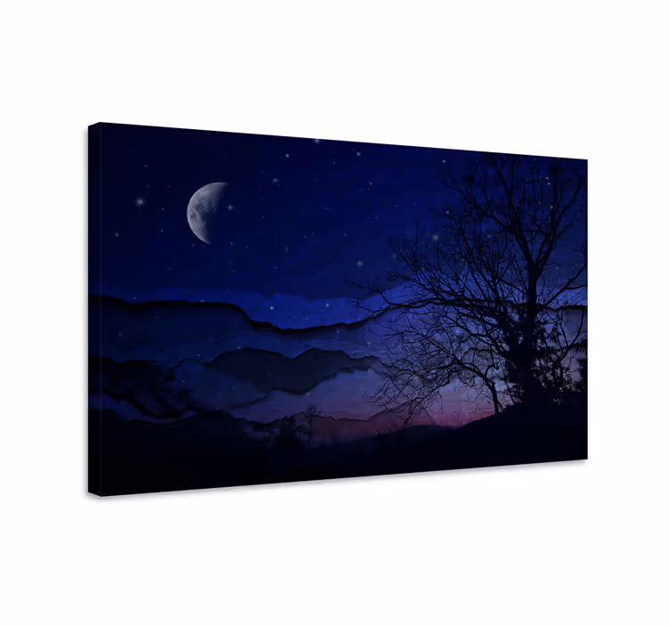 Wandbilder landschaft nachthimmel ruhe - TenStickers