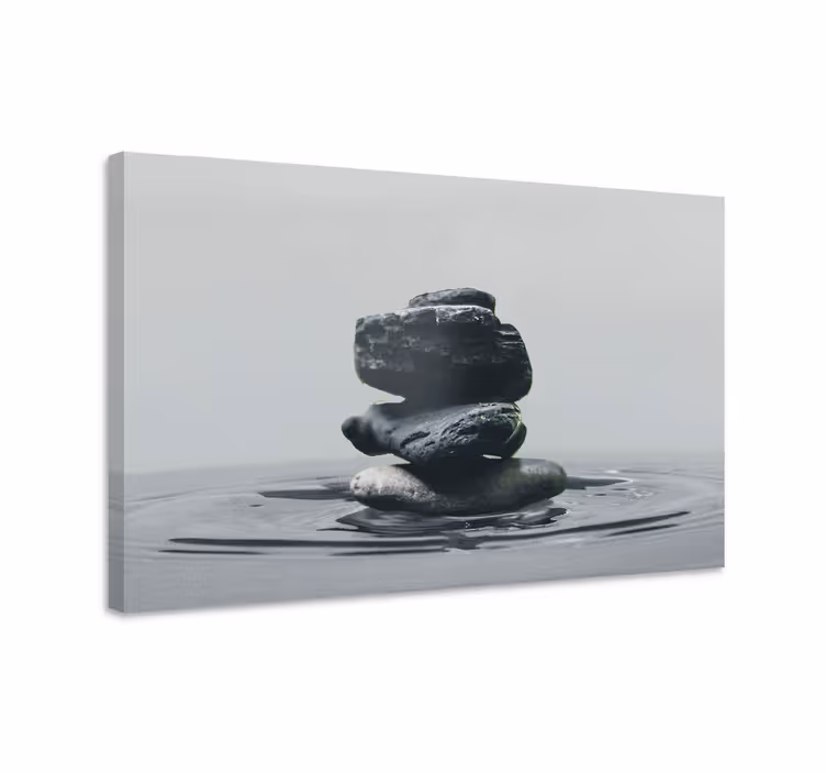 Zen bilder leinwand ausbalancierte steinstapel - TenStickers