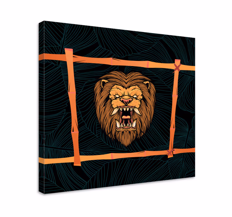 Wandbild tier majestätischer löwenkopf - TenStickers