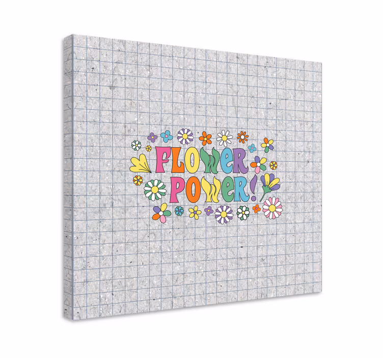 Leinwandbild im flower power design - TenStickers