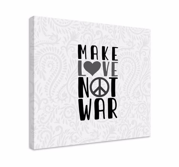 Wandbilder sprüche mach liebe nicht krieg - TenStickers
