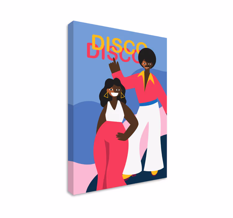 Leinwandbild für disco dance begeisterte - TenStickers