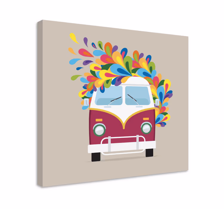 Wandbild gaming retro fahrzeug splash - TenStickers