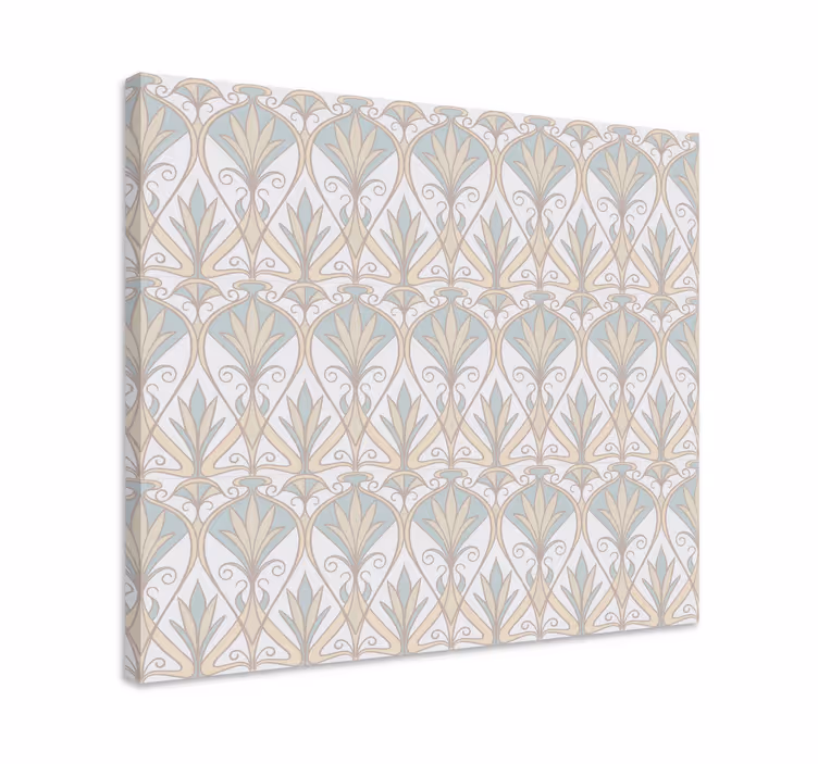 Leinwandbild ornament mit elegantem blumenmuster - TenStickers