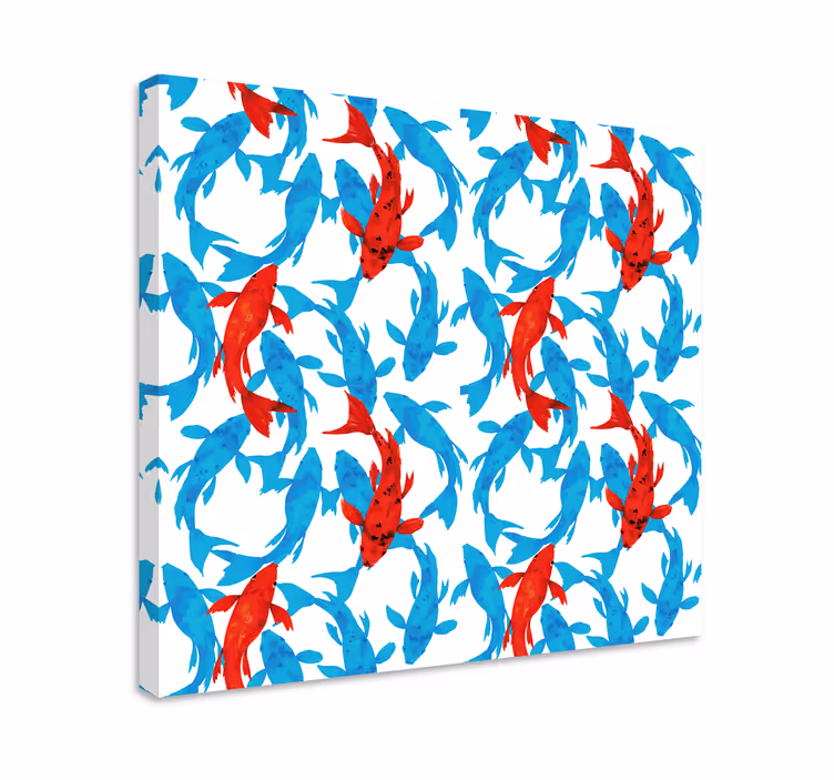 Wandbilder modern mit buntem fischdesign - TenStickers