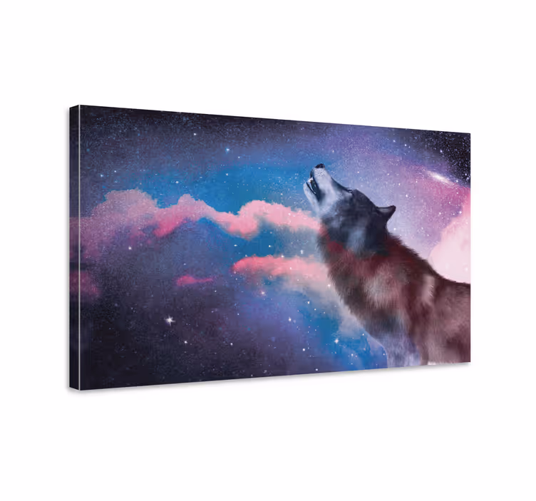 Wandbilder hunde majestätischer wolf heult - TenStickers