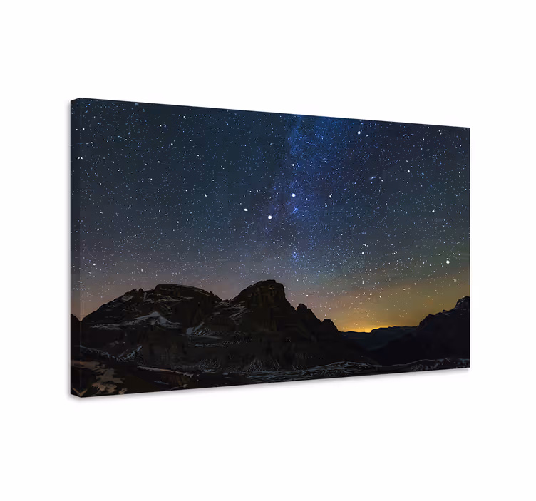 Wandbilder landschaft nachthimmel der berge - TenStickers