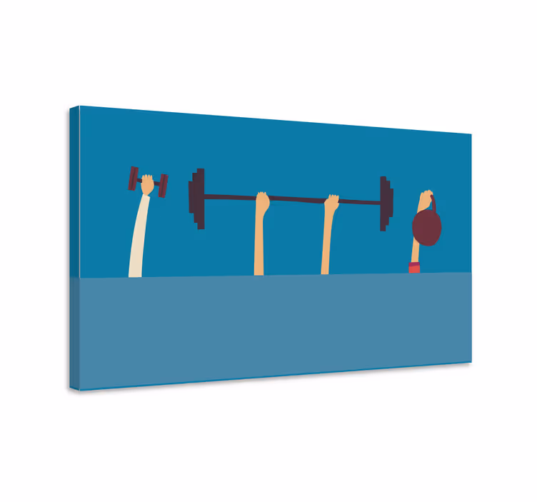 Leinwandbild sport fitnessgeräte hände - TenStickers