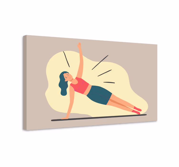 Leinwandbild sport fitnesspose - TenStickers