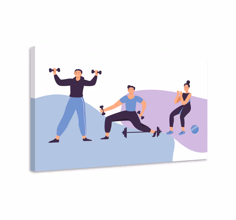 Leinwandbild für Zuhause Ausbildung von menschen illustration - TenStickers
