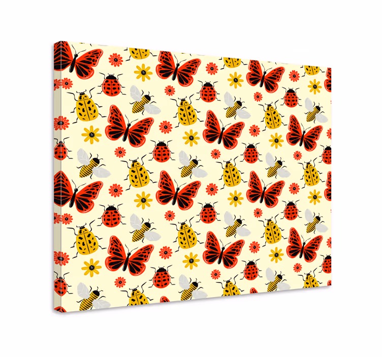 Wandbild Schmetterling lebendiges insektenmuster - TenStickers