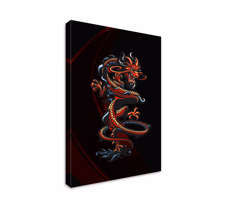 Leinwandbild libelle majestätisches drachen-design - TenStickers