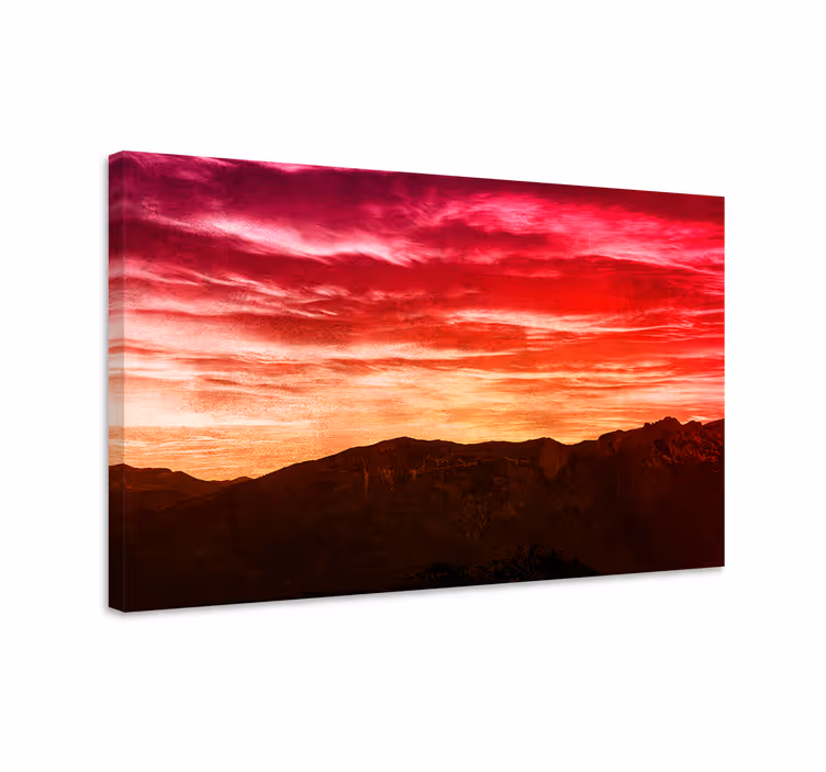 Wandbilder landschaft majestätischer bergdämmerung - TenStickers