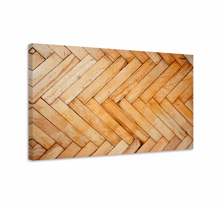 Leinwandbild ornament fischgräten holz muster - TenStickers
