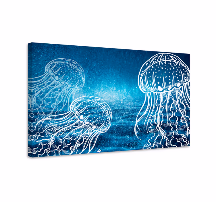 Leinwandbild meer quallen im ozeanleben - TenStickers