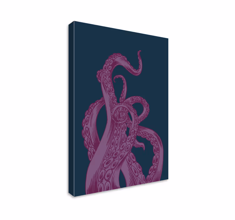 Wandbild fische mit kraken tentakel design - TenStickers