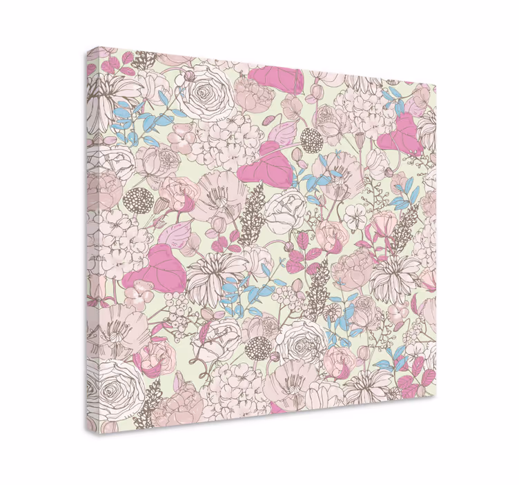 Leinwandbild blumenstrauß muster - TenStickers