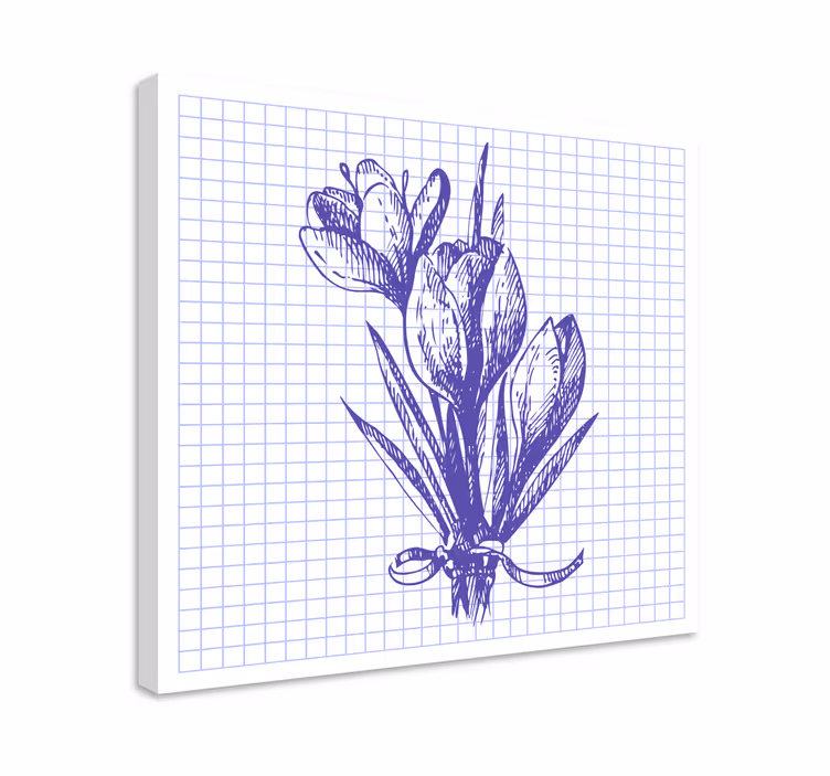 Leinwandbild lebendiges Blumenarrangement - TenStickers
