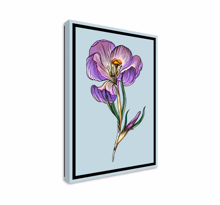 Leinwandbild lila florale eleganz - TenStickers