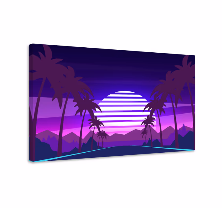 Wandbilder Landschaft tropischer sonnenuntergang - TenStickers