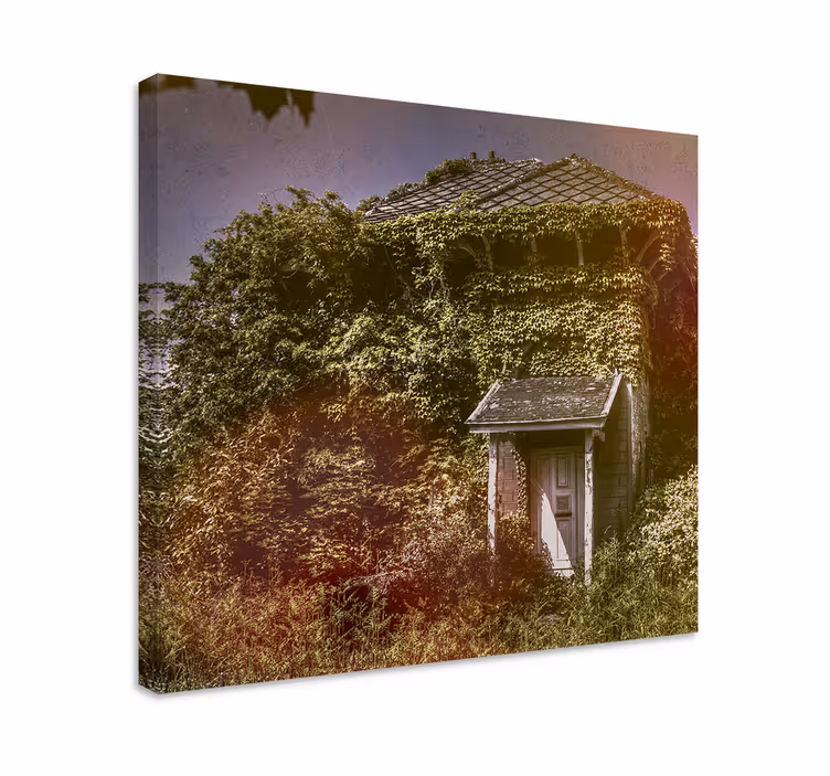 Leinwandbild rustikal verlassenes rustikales cottage - TenStickers