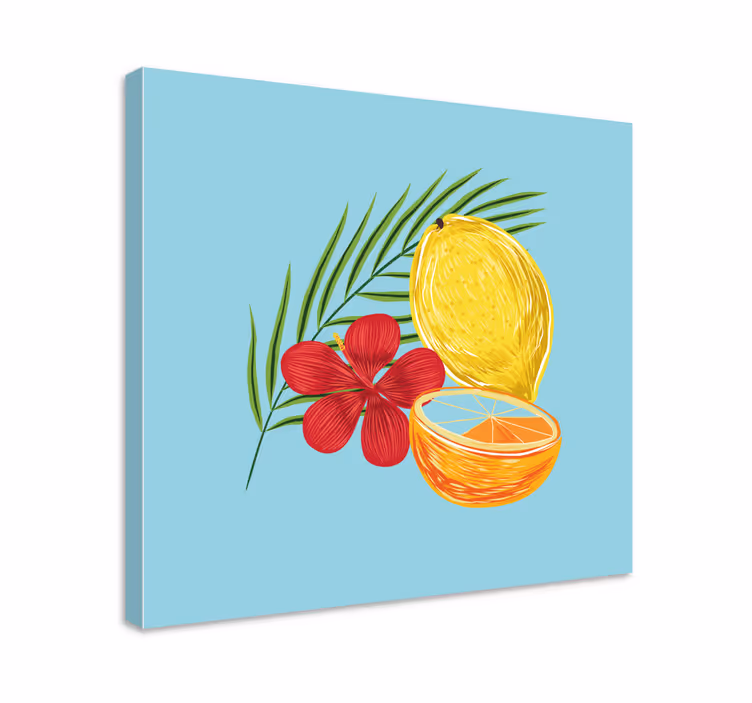 Leinwandbild Küche Pastell zitronen früchte Design - TenStickers