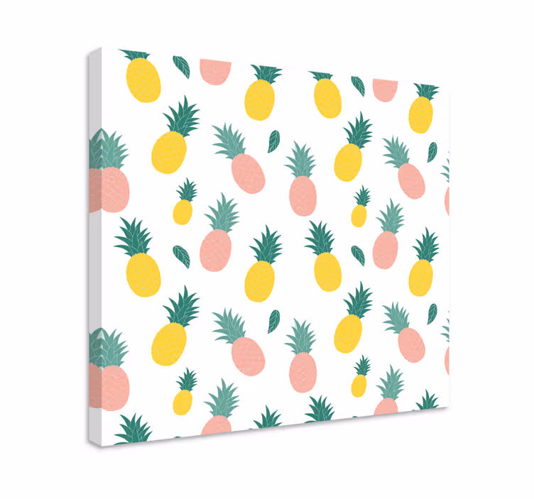 Leinwandbild Obst tropisches Ananasmuster - TenStickers