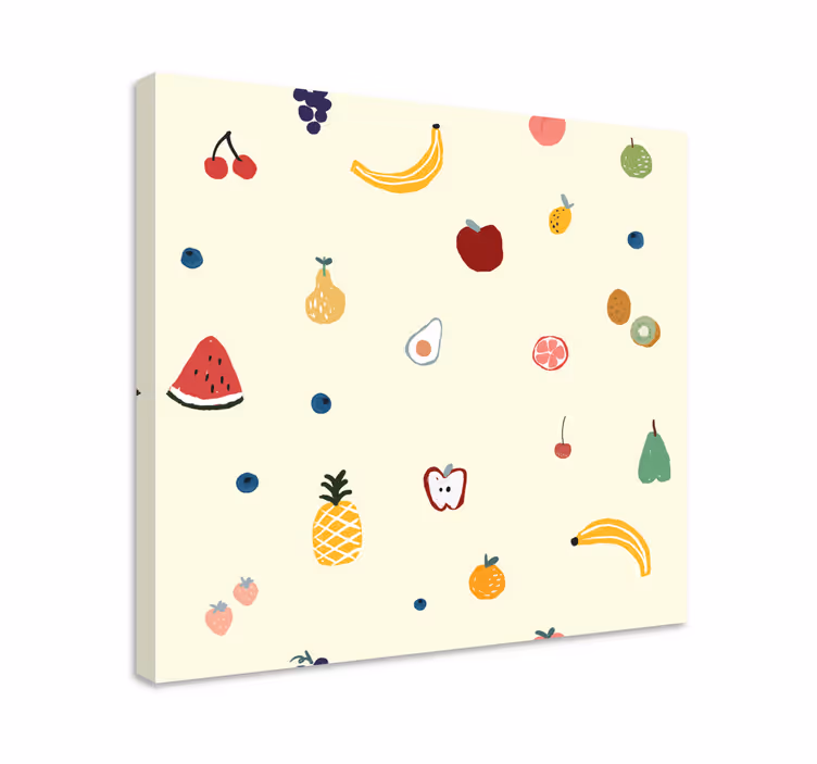 Leinwandbild obst bunte fruchtstreuung - TenStickers