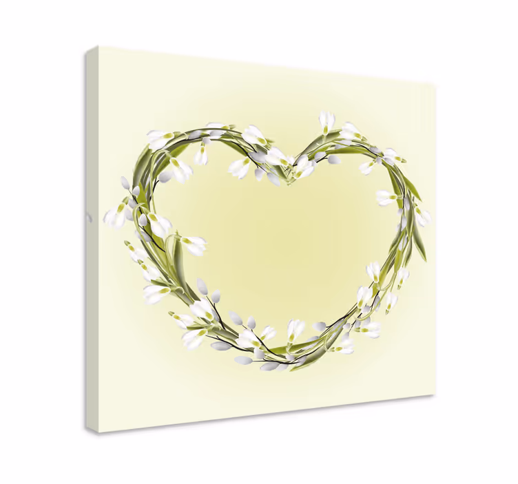 Leinwandbild herz der blumen - TenStickers