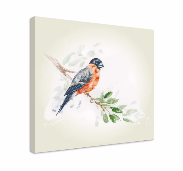 Leinwandbild vogel auf ast - TenStickers