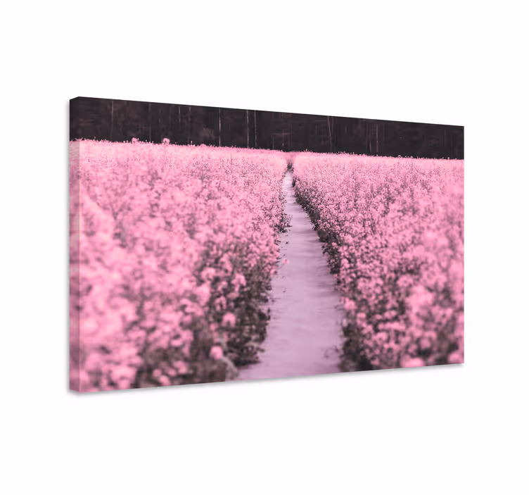 Leinwandbild weg durch blüten - TenStickers