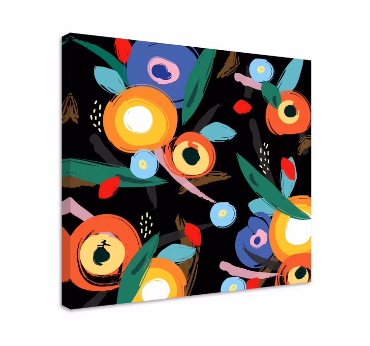 Leinwandbild lebhaftes botanisches motiv - TenStickers