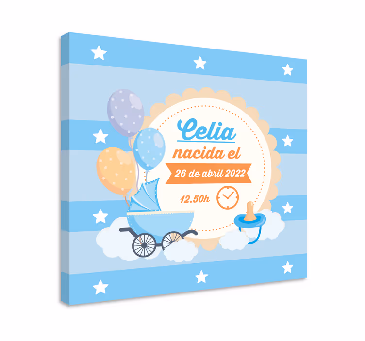 Leinwandbild babys zur geburt feiern - TenStickers