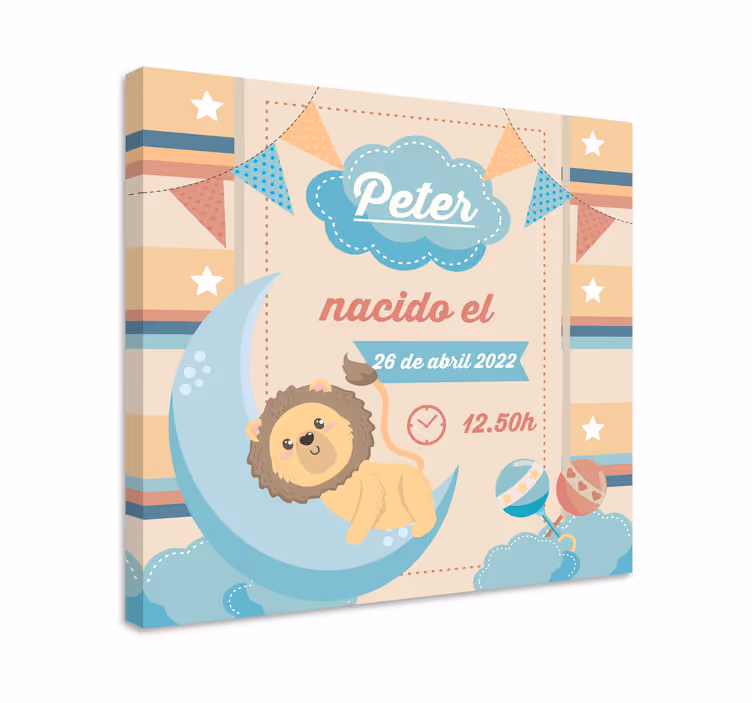 Leinwandbild babys löwenmond feier - TenStickers