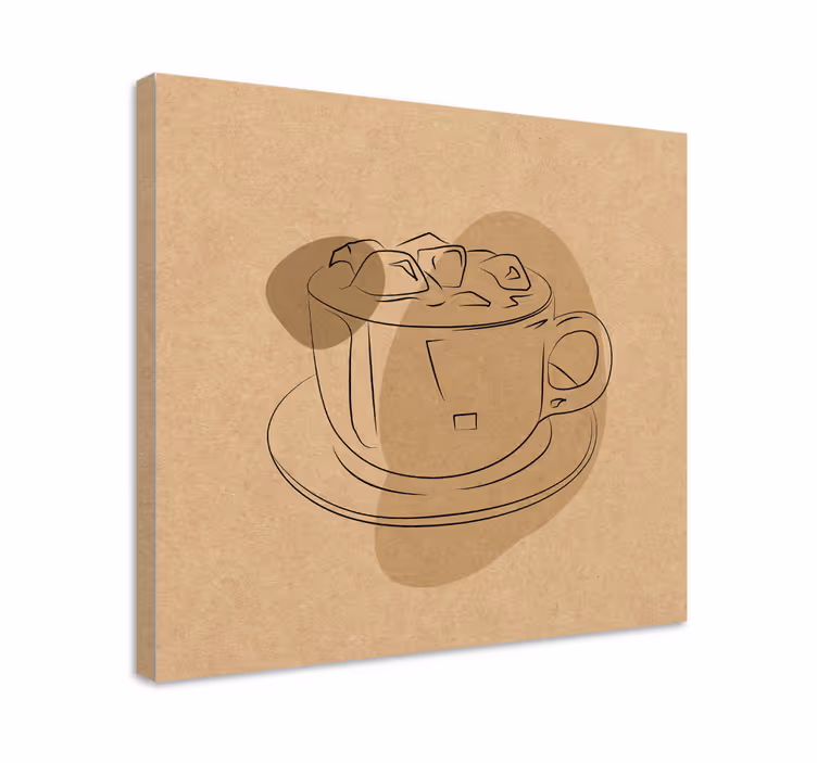 Leinwandbild kaffeetasse illustration - TenStickers