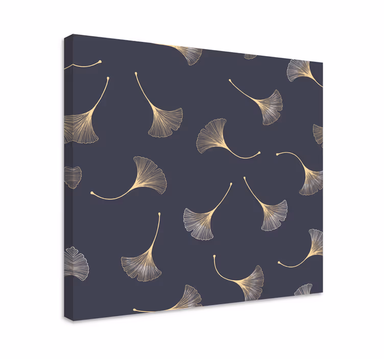 Leinwandbild ginkgo blattmuster - TenStickers