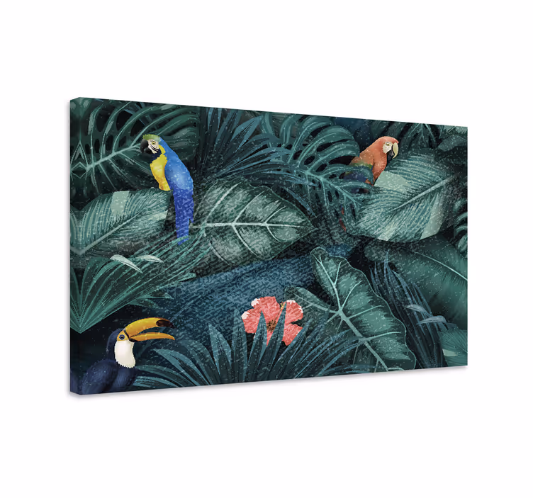 Wandbild tier paradies der tropischen vögel - TenStickers