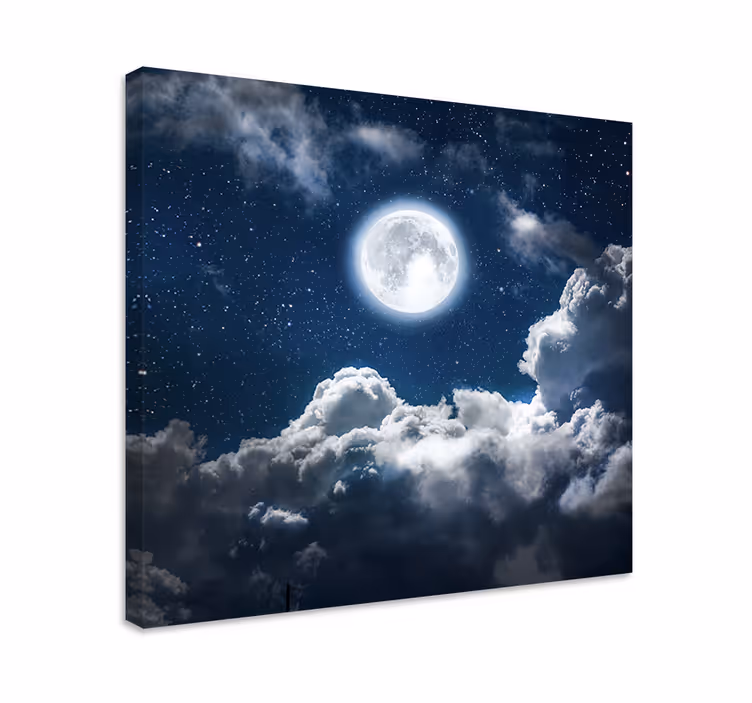 Wandbilder landschaft mondlicht wolkenlandschaft - TenStickers