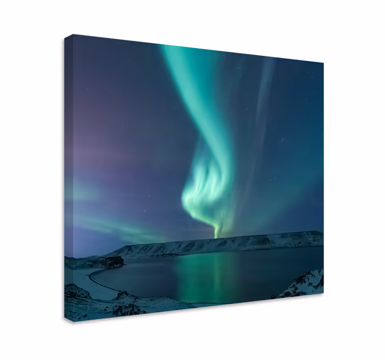Wandbilder landschaft aurora borealis darstellung - TenStickers