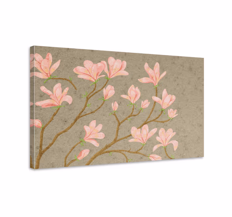Leinwandbild zarte rosa Blüten - TenStickers