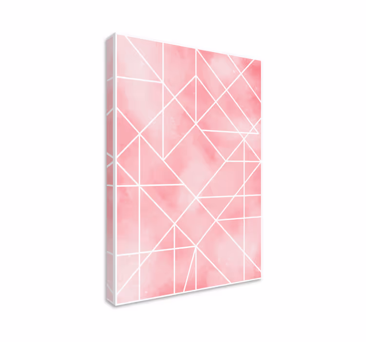 Geometrische wandbilder geometrisches pinkmuster - TenStickers