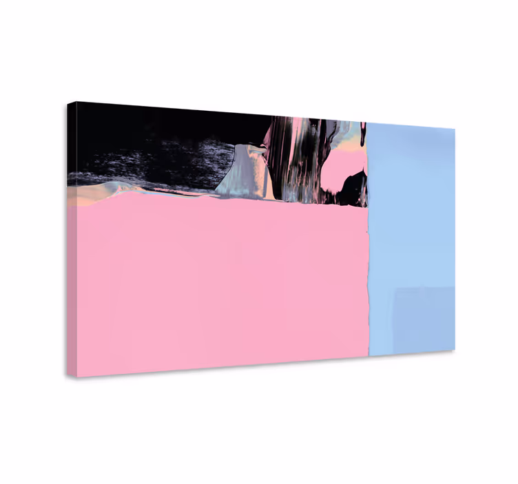 Leinwandbild abstrakt farbsegmente in aquarell - TenStickers