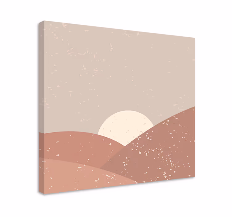 Wandbilder landschaft ruhiger sonnenuntergang in der wüste - TenStickers