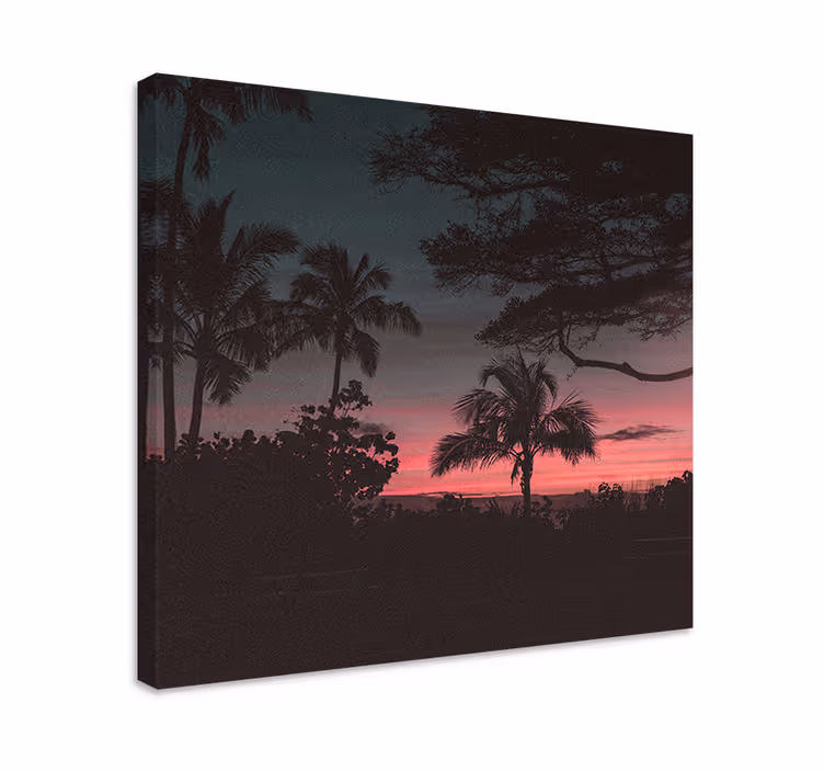 Wandbilder landschaft tropische sonnenuntergangsstimmung - TenStickers