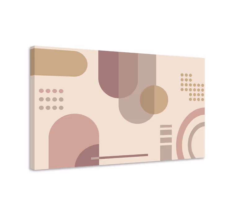 Wandbilder modern mit geometrischen abstrakten formen - TenStickers